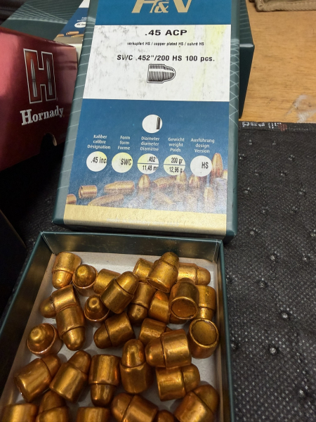 .45 ACP Auto Geschosse H&N HN Hornady XTP CamPro 185gr 230gr 200gr SWC FMJ Wiederladen – attēls 4