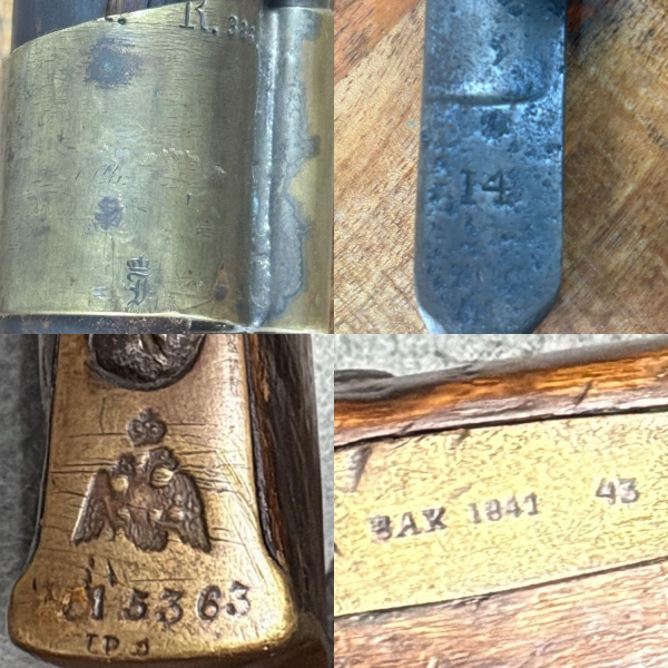 M1828/44 Russisch Muskete Tula + Bajonett Historisch original Zustand – pilt 2