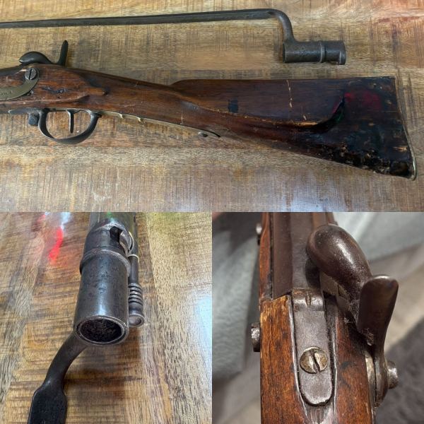 M1828/44 Russisch Muskete Tula + Bajonett Historisch original Zustand – pilt 3