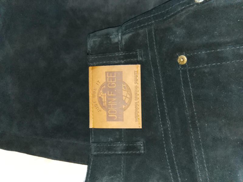 Wildlederhose - Jeansform schwarz – Bild 2
