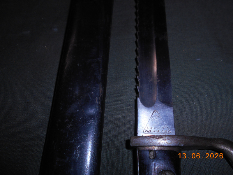 Seitengewehr Bajonett SG 98/05 Sägerücken Dürkopp – zdjęcie 3