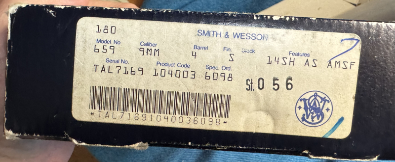 Smith & Wesson Mod 659 in Kaliber 9mm Para – imaginea 3