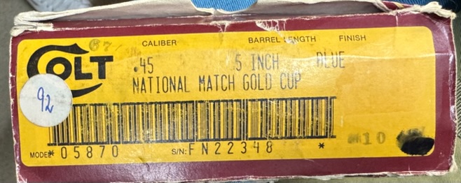 Colt Gold Cup Match in Kaliber 45 ACP – immagine 4