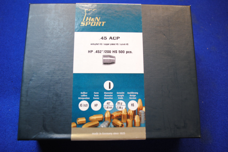 Geschosse 358 Stck.,.45ACP , H&N HP HS.452 , 200grs. – Bild 2