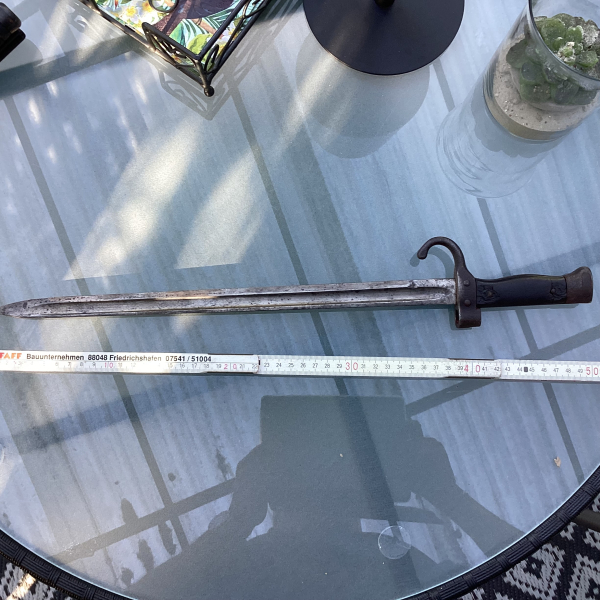 Altes Bajonett Berthier Mod. 1892 ohne Scheide – Bild 2