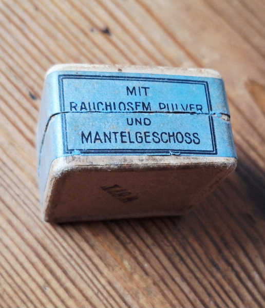 Historische Munitionsschachtel cal. 6,35 Browning, .25 ACP – Bild 5