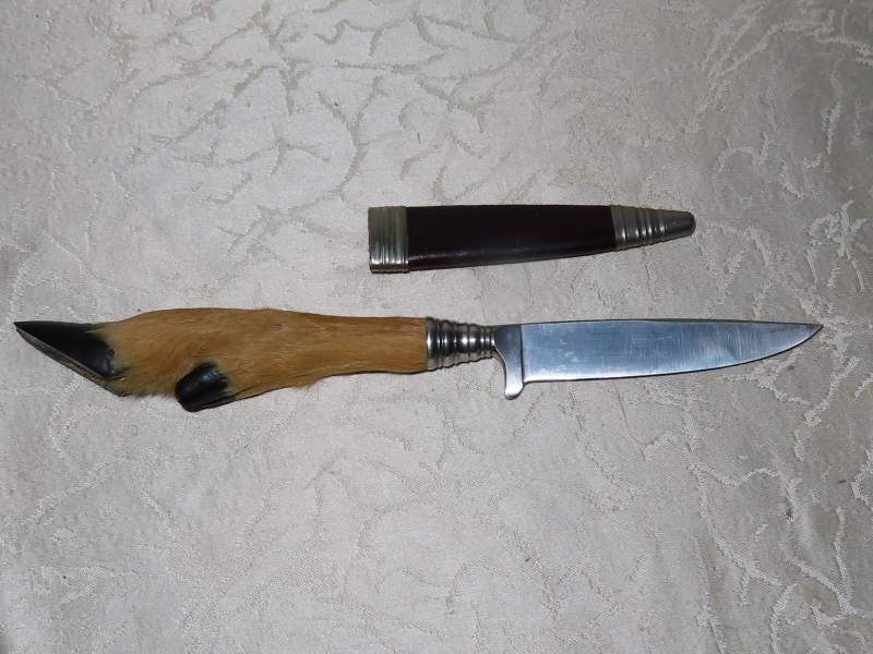 Jagdmesser mit Rehfuß Hersteller Hubertus Solingen – Bild 5