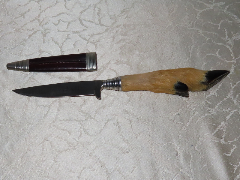 Jagdmesser mit Rehfuß Hersteller Hubertus Solingen – Bild 2