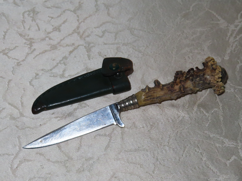 Jagdmesser mit Horngriff Trachtenmesser Hersteller SMF Solingen – immagine 2