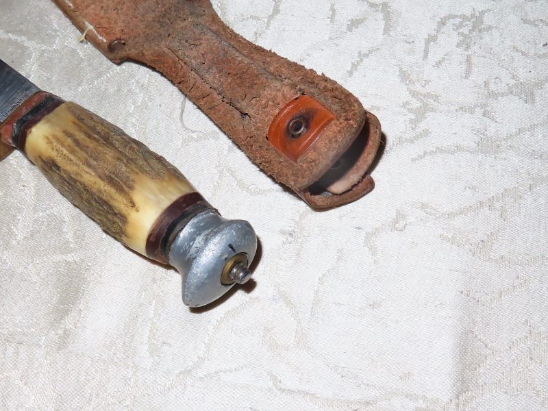 Jagdmesser mit Horngriff mit Hersteller Rehwappen Solingen Rostfrei – Bild 5
