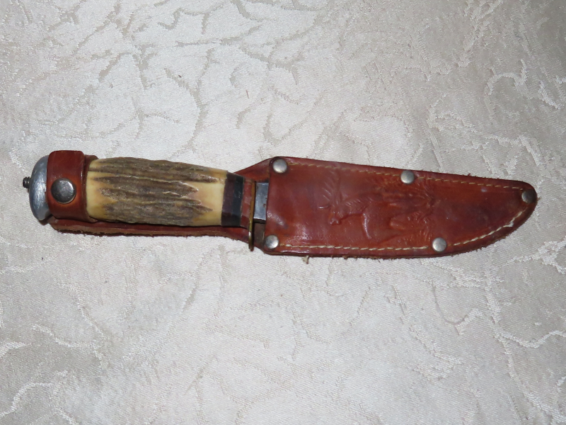 Jagdmesser mit Horngriff mit Hersteller Rehwappen Solingen Rostfrei – Bild 2