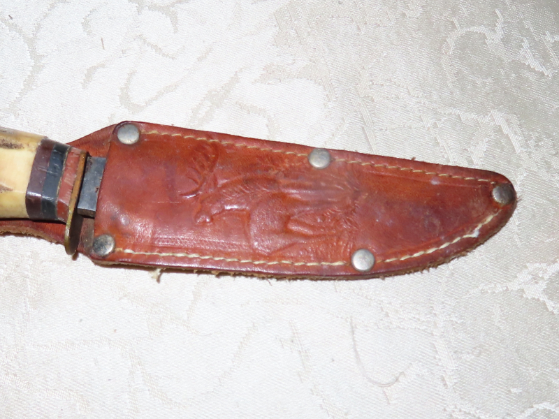 Jagdmesser mit Horngriff mit Hersteller Rehwappen Solingen Rostfrei – Bild 3
