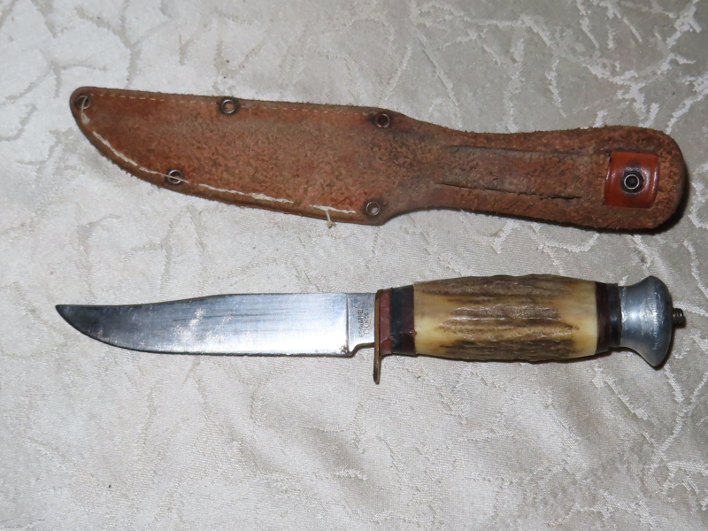 Jagdmesser mit Horngriff mit Hersteller Rehwappen Solingen Rostfrei – Bild 4