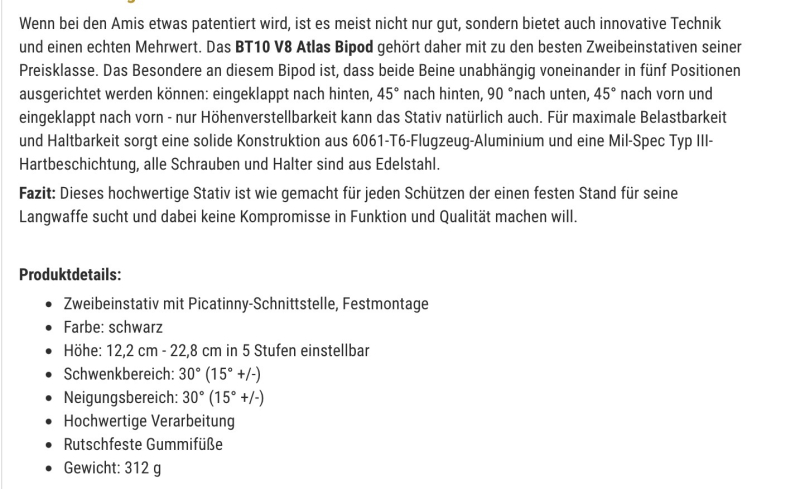 Zweibein Atlas V8 – Bild 5