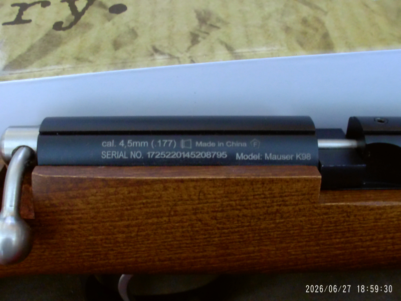 Mauser K98 PCP Pressluftgewehr Kaliber 4,5 mm Diabolo (P18) – Bild 5