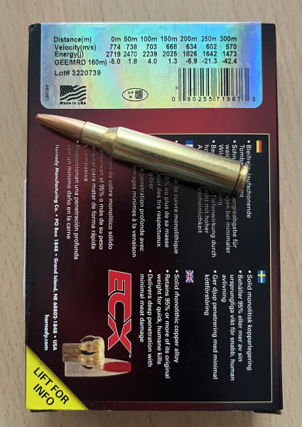56x Hornady ECX bleifrei 6,5x55 SE 9,1g / 140gr. – Bild 2