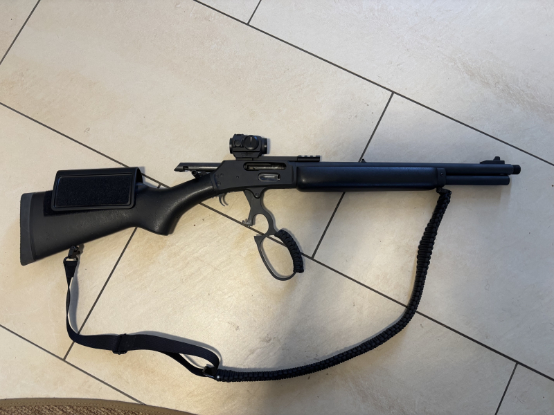 Marlin 1895 Dark 45-70 mit Schalldämpfer und Holosun Rotpunkt – Bild 3
