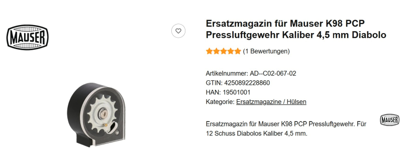 Diana Mauser K98 PCP – Bild 4