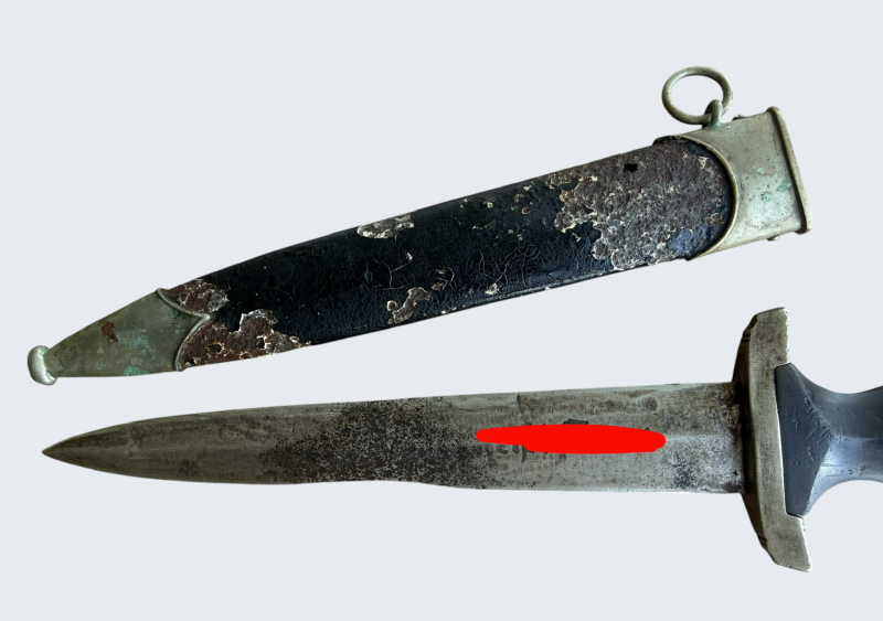 Originaler SS Dienstdolch SS 285/38 RZM Dachbodenfund – immagine 3