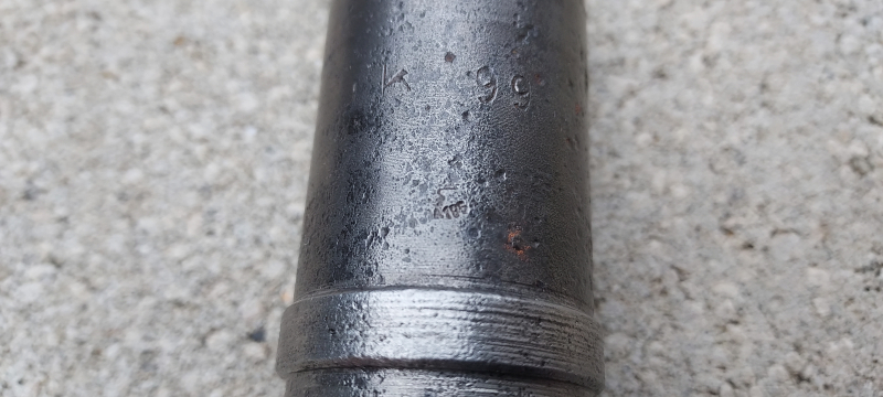 DEKO 3,7 cm mit WaA-mt Splittergeschos - ORIGINAL WW 2 – billede 2