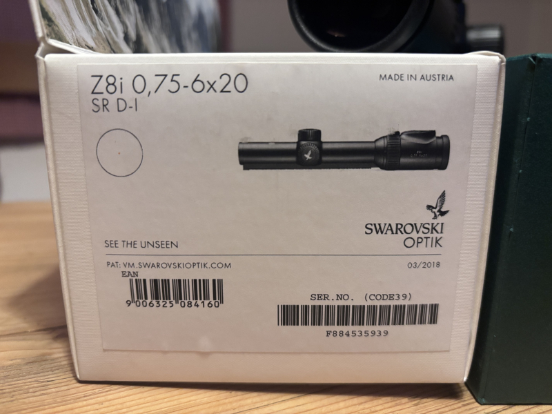 Swarovski Z8i 0,75-6x20 SR D-l in ausgezeichnetem Zustand zu verkaufen – Bild 2