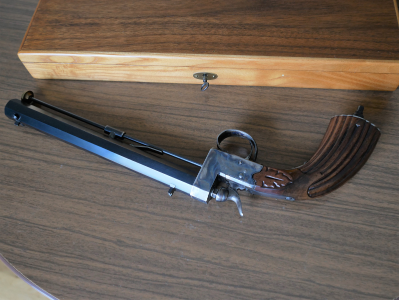 Pedersoli Zimmerpistole Saloon Pistole 4,3 mm Lothar Walther Lauf mit Kasten und Zubehör – Bild 3