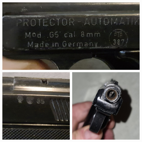 Reck Protector, Mod.G5 , Cal. 8mm PAK , PTB 387, schöner Zustand – Bild 4