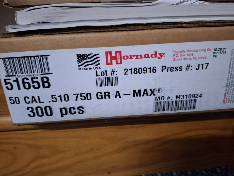 Hornady A-MAX Match Geschosse .50 / .510- 750 grs 20Stück – Bild 2
