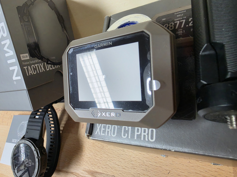 Garmin Xero C1 Pro, Garmin Tactix Delta Solar Applied Ballistics und Vortex ACE Ballistik Rechner – Bild 2