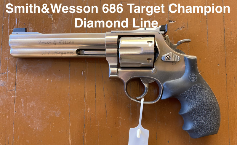 Smith & Wesson 686 Target Champion Diamond Line 6"-Lauf stainless poliert .357Mag .357 viel Zubehör – Bild 2