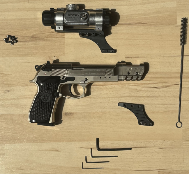 Beretta MOD. 92 FS - cal. 177/4,5mm Diabolo in Koffer mit Walther Top Point Visier. – Bild 5