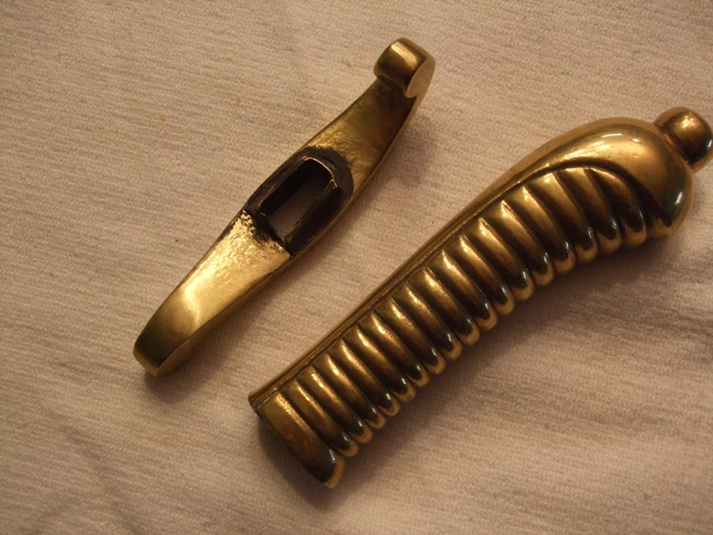 orig.Messing Griffteile sächs.oder Preuss. Faschinenmesser – Bild 2