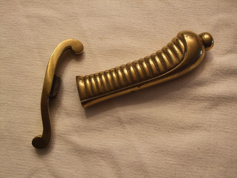 orig.Messing Griffteile sächs.oder Preuss. Faschinenmesser – Bild 3