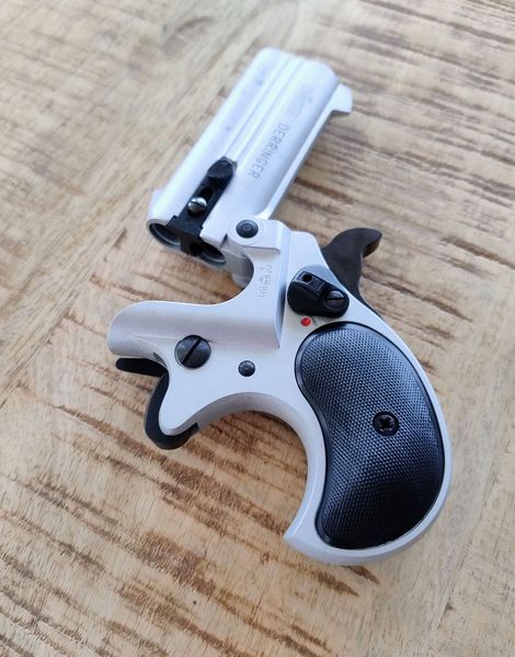 Röhm Twinny Derringer Silver 9mm R.K. - Schreckschuss-, Gas-, Signalpistole – Bild 2