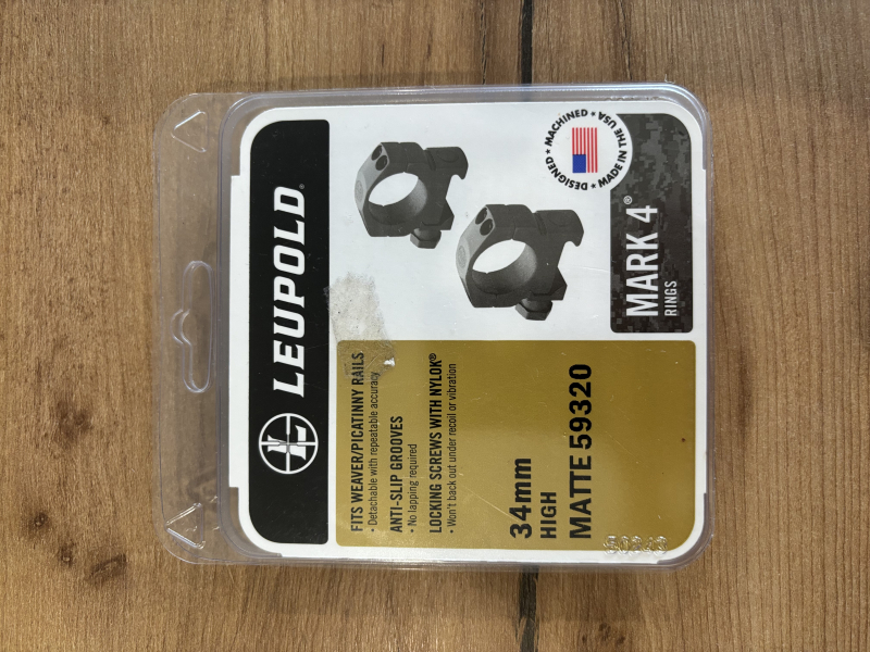 Letzte Reduzierung! Leupold Mark 4 34mm HIGH MATTE 59320 Ringe Montageringe Picatinny Weaver Stahl – Bild 2