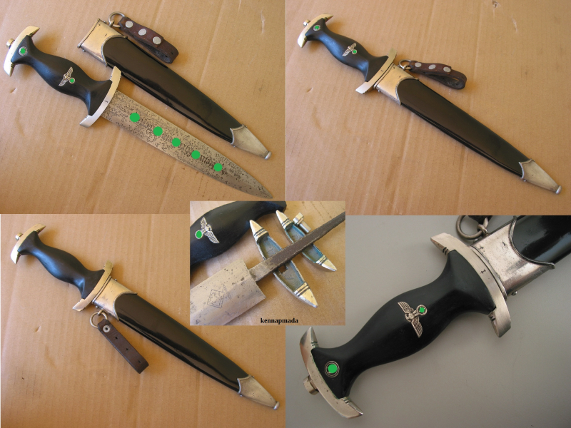 XX Dolch komplett mit Griff, Parierstangen und Scheide. – Bild 2