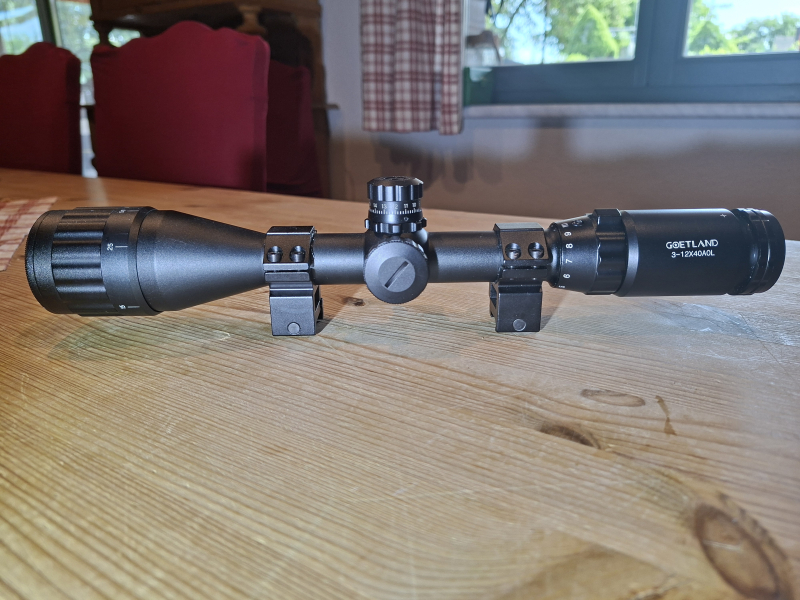 Zieloptik Goetland 3-12x40 mit montierten Picattiny Oberteile – Bild 2