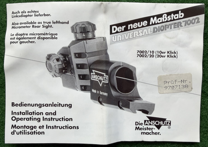 Anschütz Visierung komplett – imagem 3