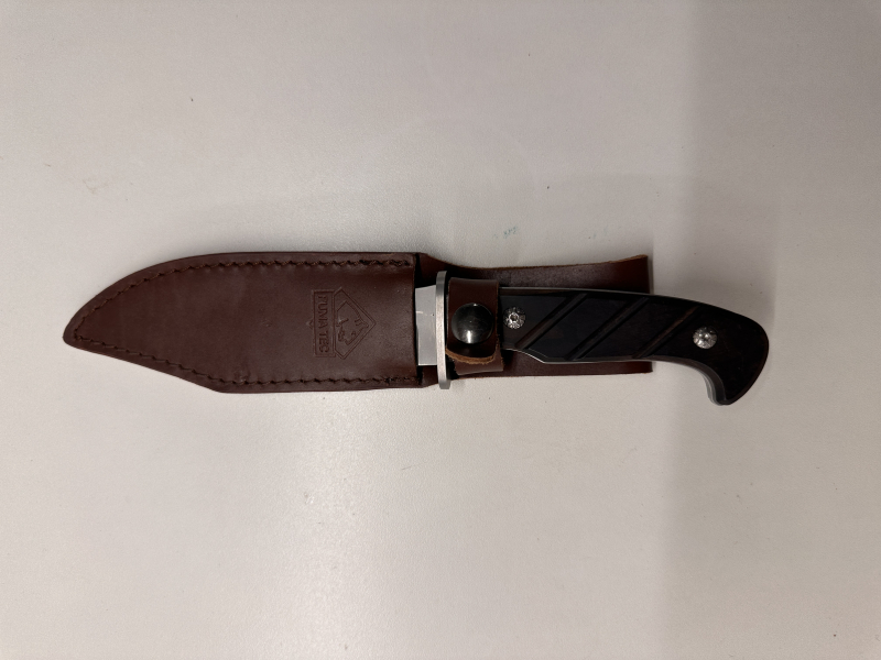 Puma TEC Gürtelmesser 161312 – Clip-Point Klinge (12,5 cm), Sandelholz & Lederscheide – Bild 3