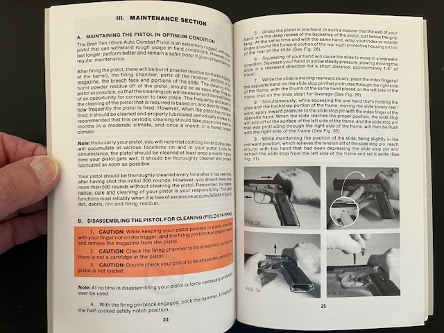 Original Manual (Bedienungsanleitung) Bren Ten 10mm Pistole – Bild 2
