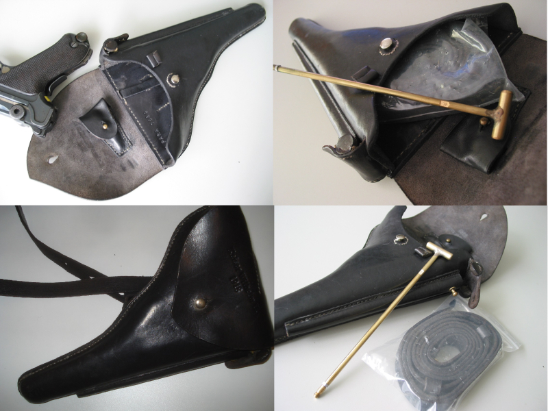 Ledertasche, Koffertasche für die P 04 Marine. Mauser, Erfurt, DWM, Krieghoff. – Bild 2