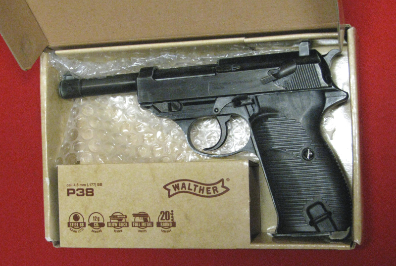 CO2 Pistole, eine WALTHER P38 mit F - Zeichen in 4,5mm BB – nuotrauka 4