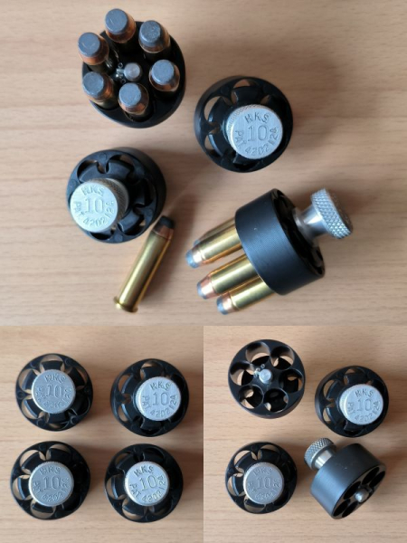 4 Speedloader HKS Mod. 10 / 10-A, 6 Rds. .38/.357 - für Medium Size von S&W, DW, Taurus u.a. – Bild 1
