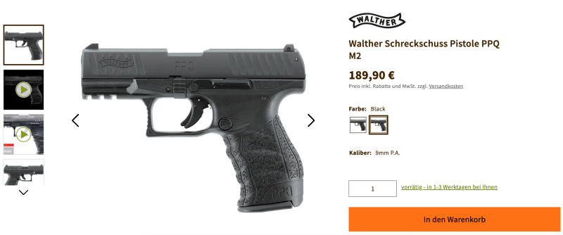 Walther PPQ M2 9mm Neu – stampa 1