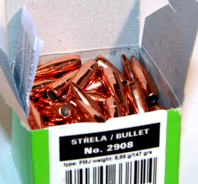 100 Stück S&B | Sellier&Bellot Geschosse #2908 | .308 / 7,85mm - 147grs / 9,55g FMJ | Vollmantel BT – Bild 1