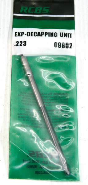 RCBS #9802 EXP-Decapping UNIT .223 09802 Zündhütchen Ausstoßerspindel für Kalibrier Matrizen Expande – slika 1