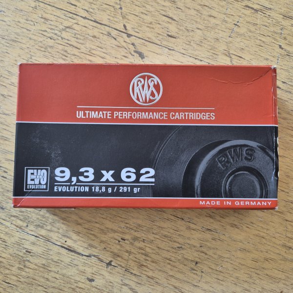 RWS 9,3 × 62 Evolution 18,8 g / 291 gr – imagen 1