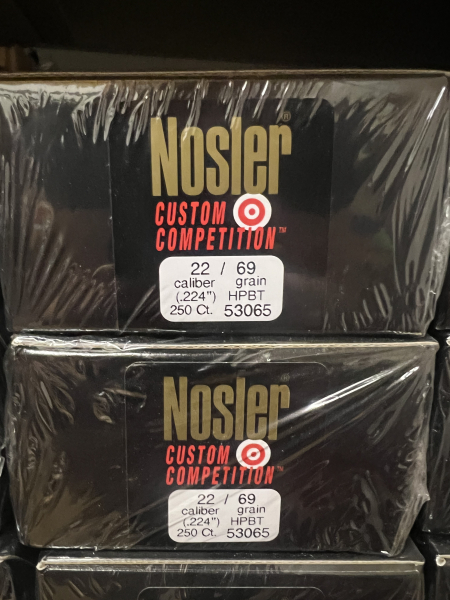 250x 22. Cal .224" 69gr HPBT Nosler – nuotrauka 1