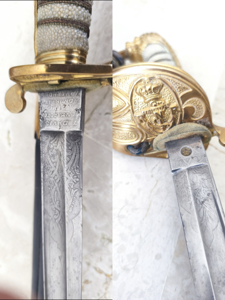 Zeremonieller Säbel Royal Navy Reserve 1860 – billede 4