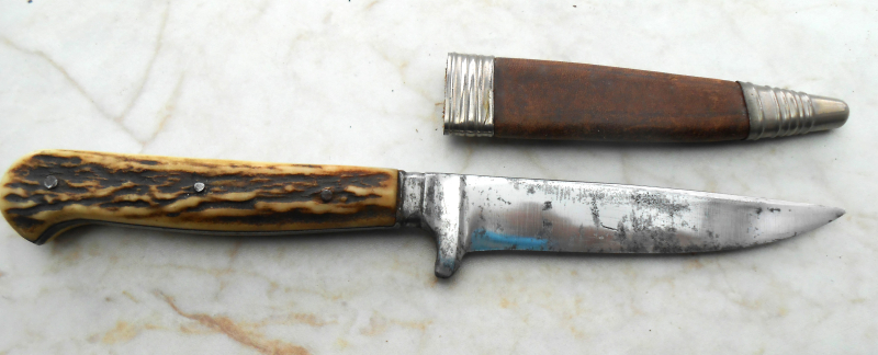 Jagd Messer Lederhose Steckmesser Antik – image 2